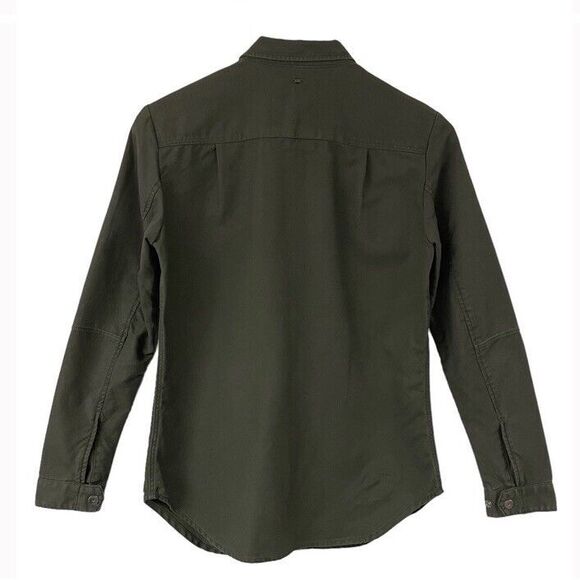 G STAR Raw Roving Straight Fit Shirt Green Long Sleeve Utility Buttoned Soft XS - Picture 3 of 8